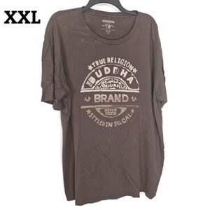 True Religion Men's Brown Graphic T-Shirt Size XXL Short Sleeve